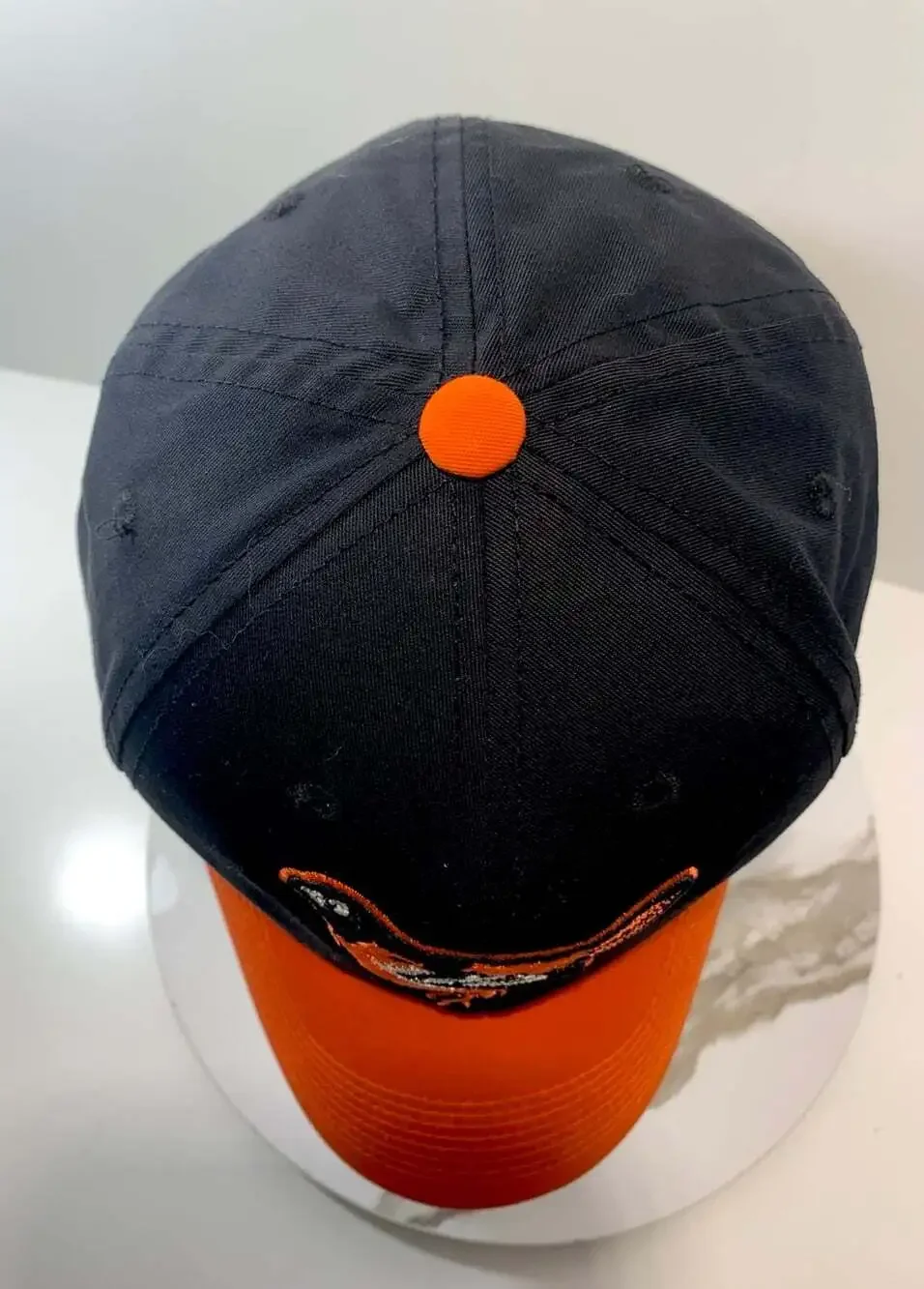 Baltimore Orioles Official MLB Baseball Cap Adult Black Orange Strap Back